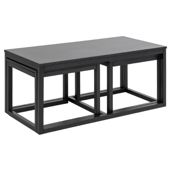 emob Set van 3 salontafels Cornius - zwart