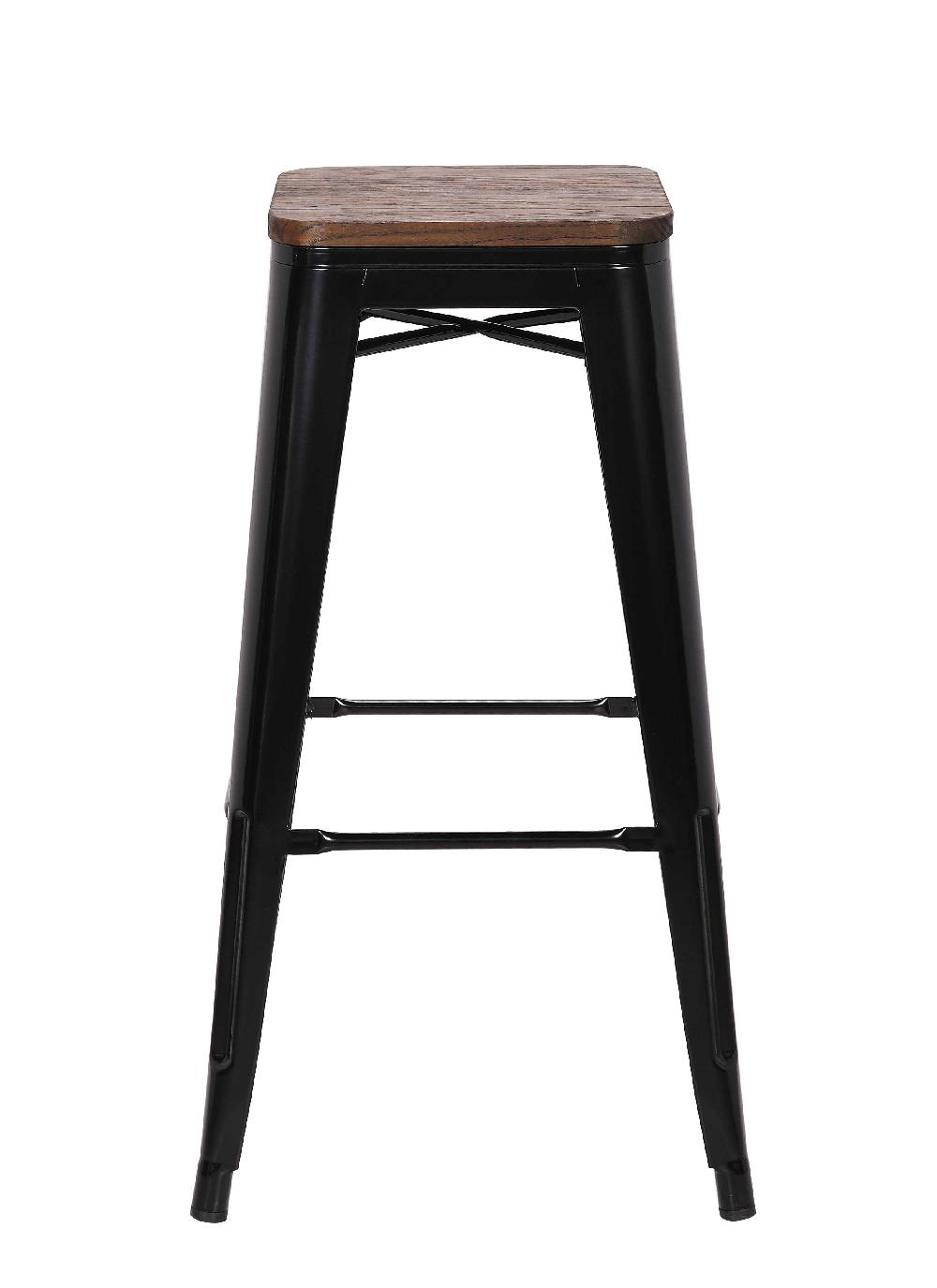 Emob Set Van 4 Barstoelen Olly Industrieel - Zwart