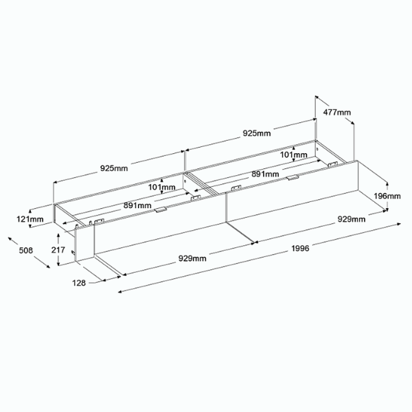 Emob Set Van Bedlades Ponte - Hoogglans Wit