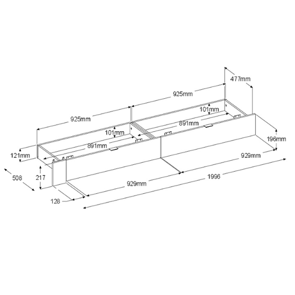 Emob Set Van Bedlades Ponte - Zwart