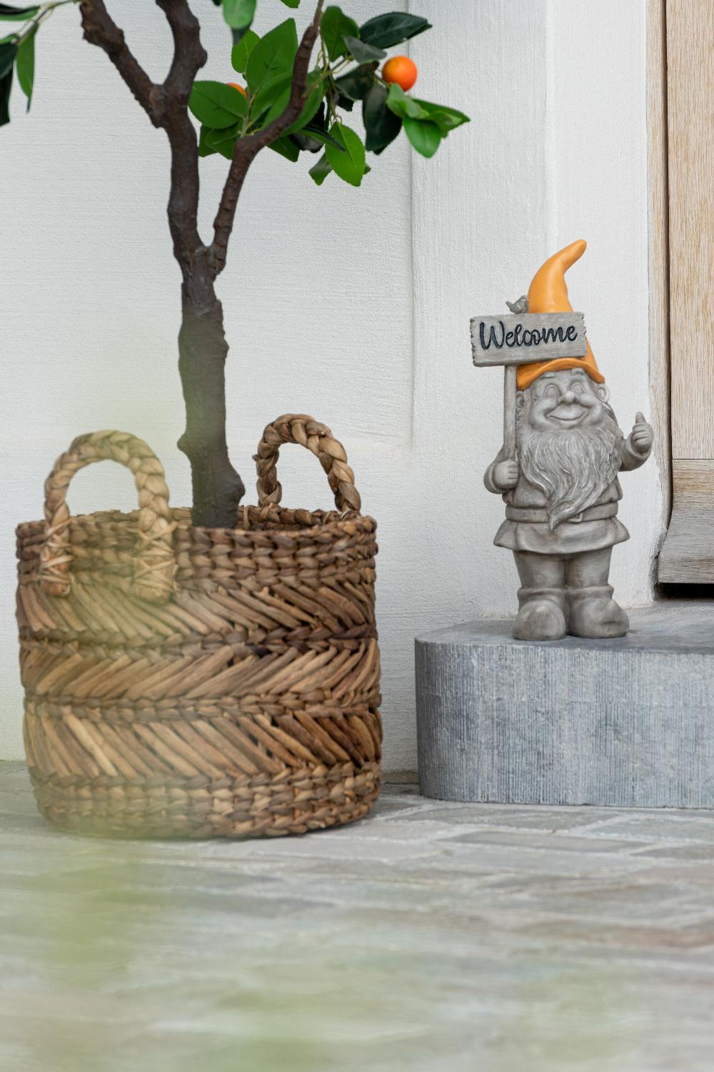 Emob Set Van Drie Manden Gevlochten Raffia Naturel