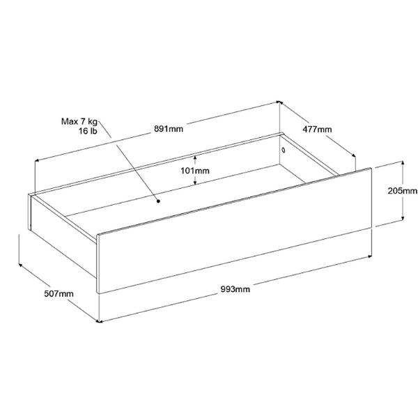 Emob Set Van Twee Lades Tokio 199cm - Eikdecor