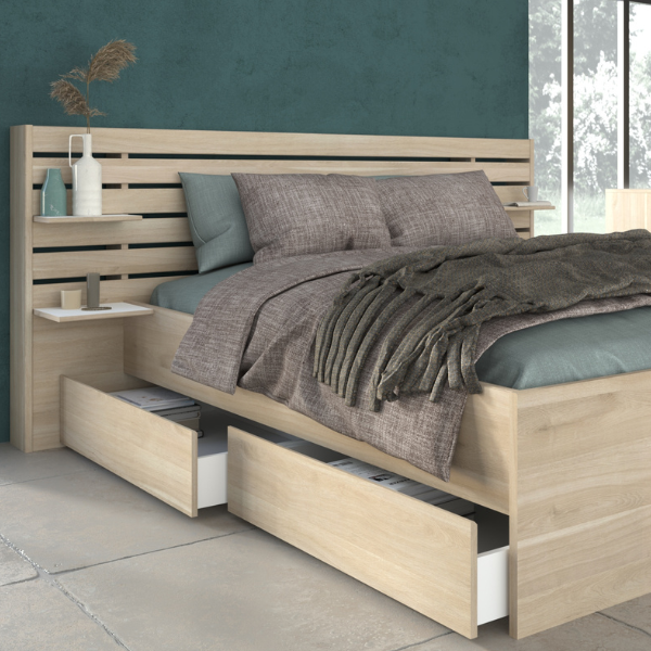 emob Set van twee lades Tokio 199cm - eikdecor