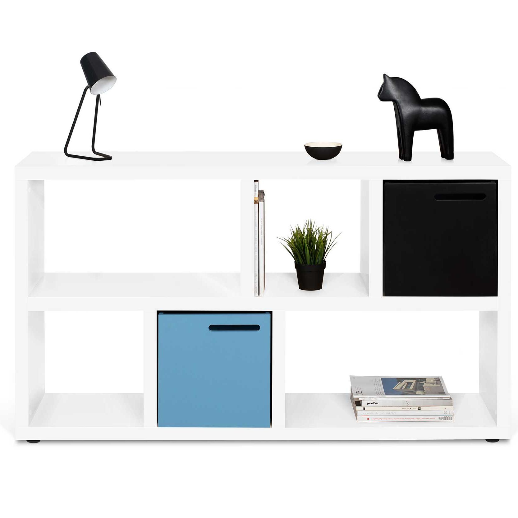 emob Sidetable Berkeley 6 vakken - wit