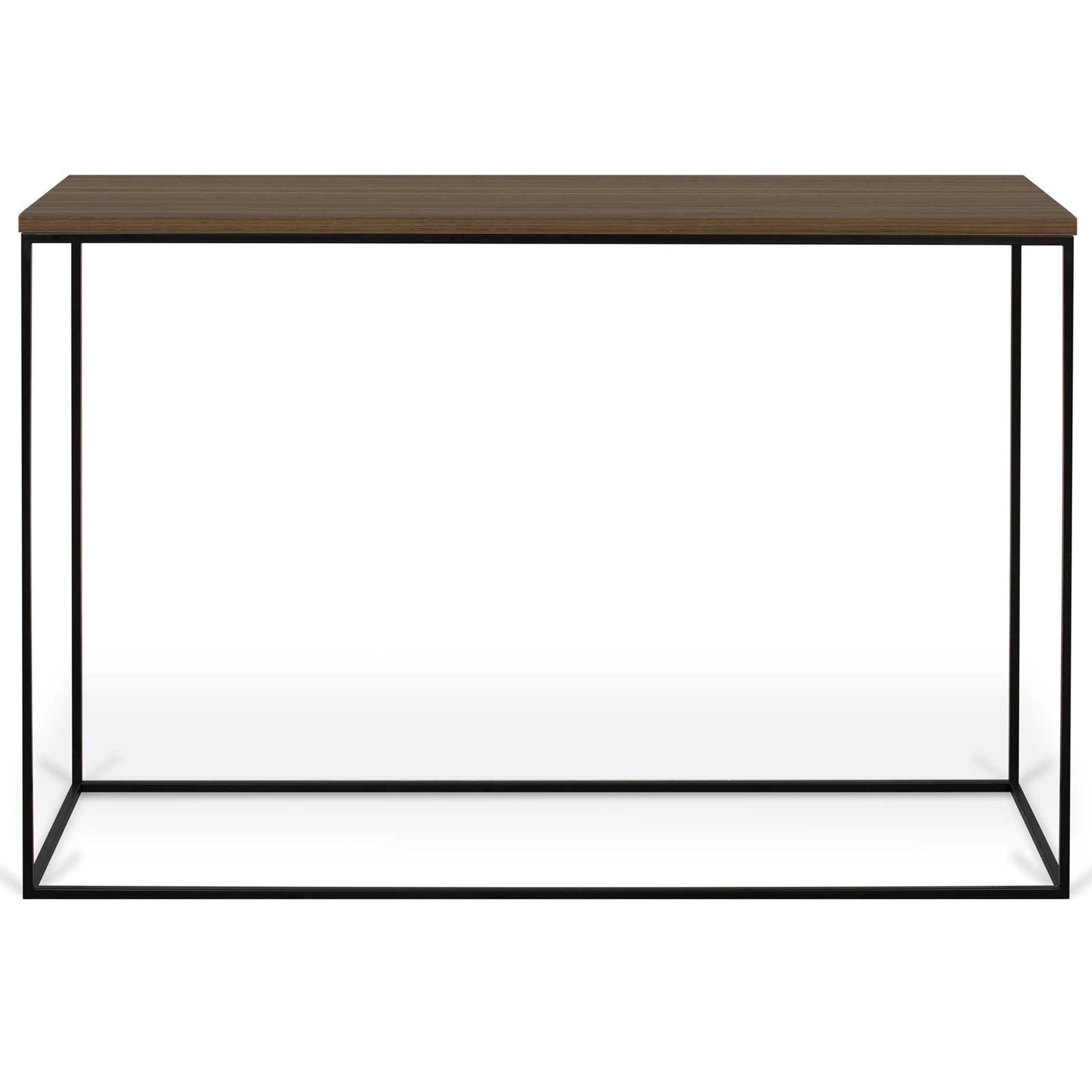 Emob Sidetable Gleam 120cm - Walnoot/staal