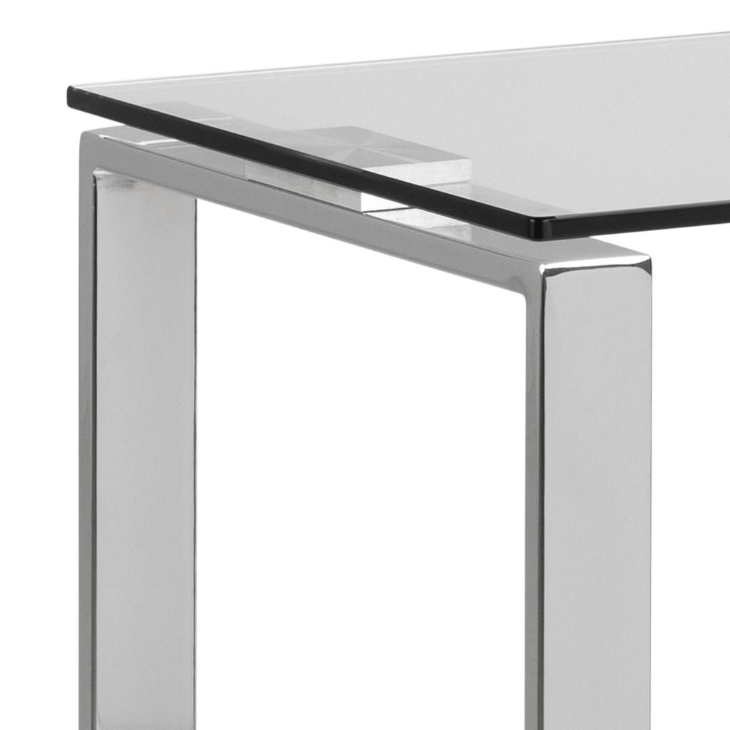 Emob Sidetable Nicola 110cm - Glazen Blad/metaal