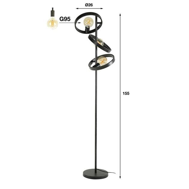 Emob Staande Lamp Charles-charcoal