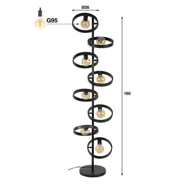 Emob Staande Lamp Charles-Charcoal