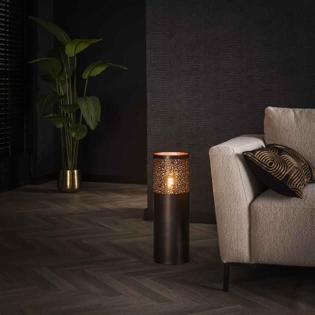 emob Staande lamp Cindra 60 cm-zwarte nikkel