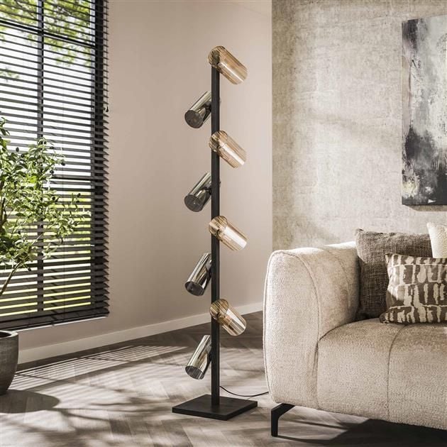 Emob Staande Lamp Cylian-amber/chrome Glas