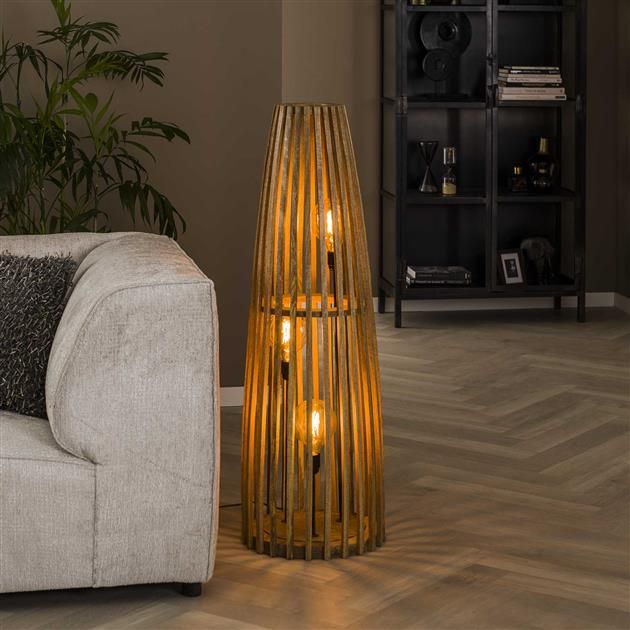emob Staande lamp Luminous Aura-massief mangohout