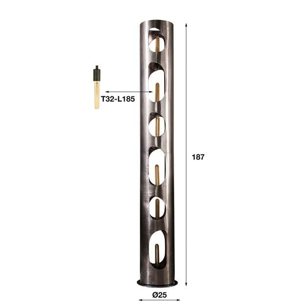 Emob Staande Lamp Ocarina 187 Cm-zwart Nikkel