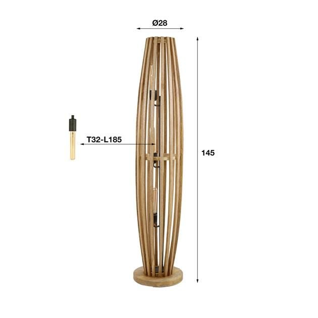Emob Staande Lamp Orwell 145 Cm-mango