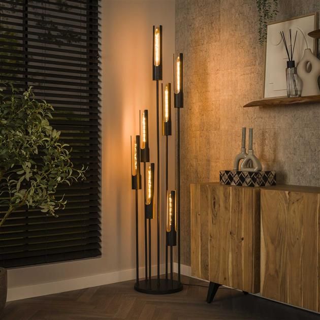 emob Staande lamp Tauriel 186 cm-Artic zwart