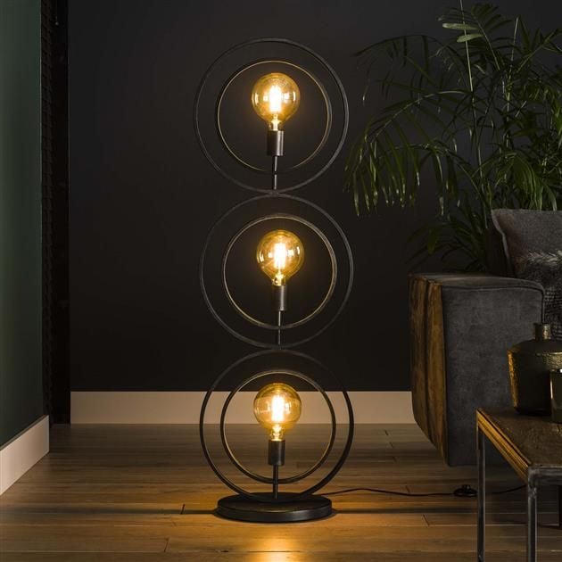 emob Staande lamp Vladislav 124 cm-Charcoal