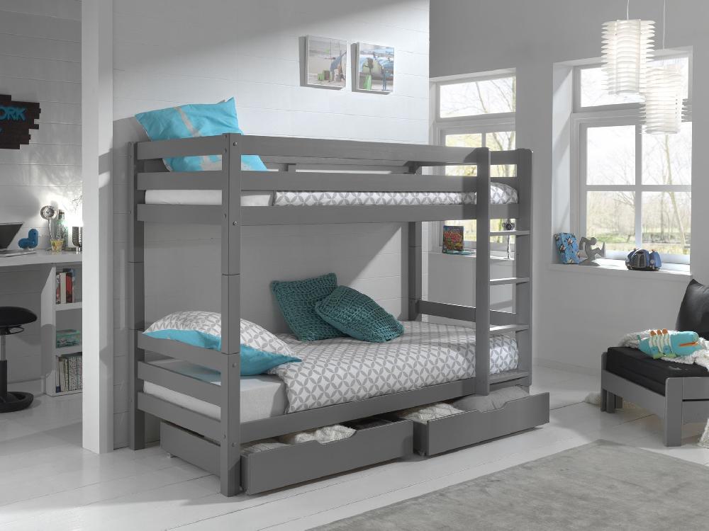 Emob Stapelbed Claire 160cm - Grijs