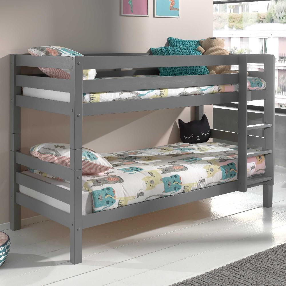 emob Stapelbed Claire laag - grijs