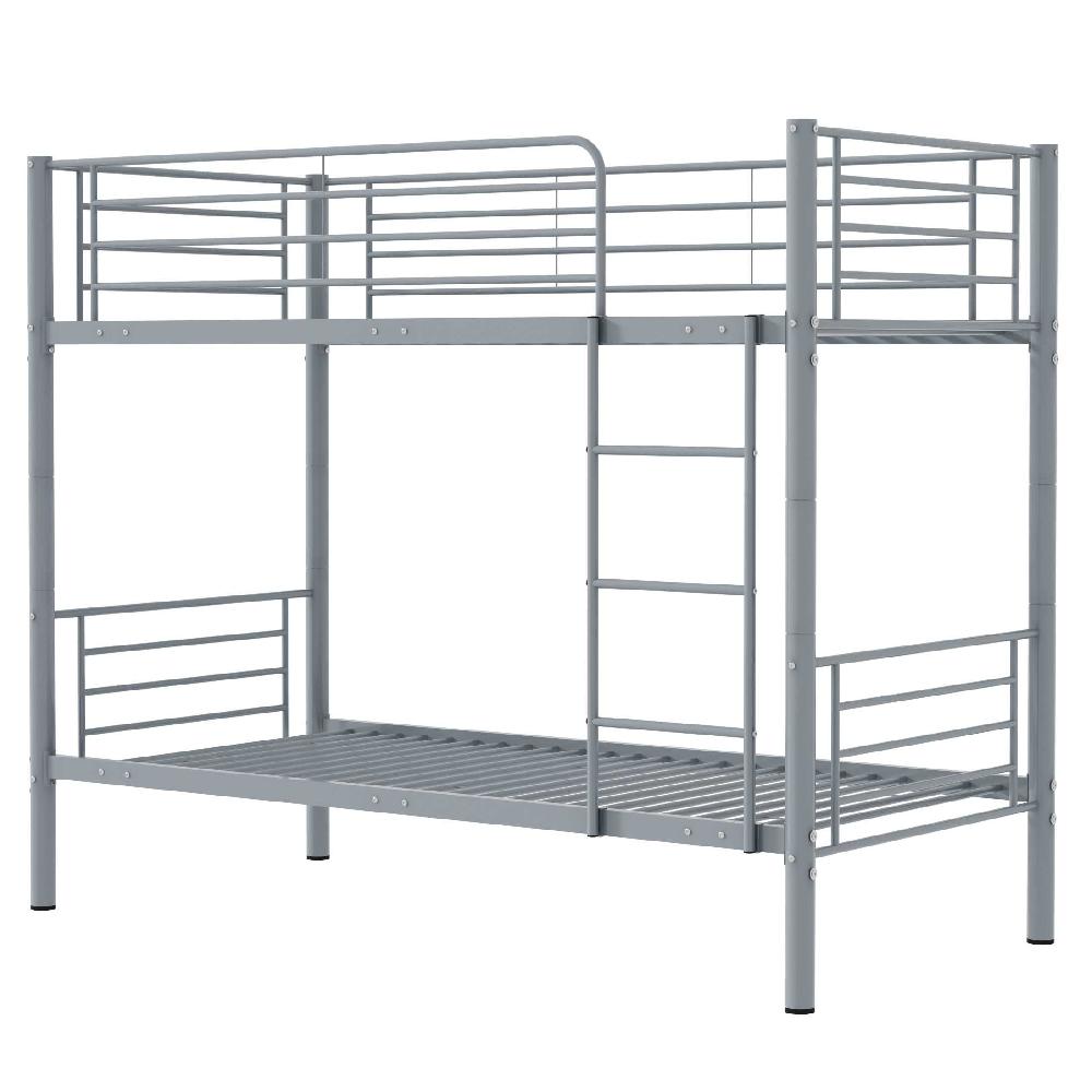 Emob Stapelbed Dixie 90x200cm - Metaal - Mat Grijs
