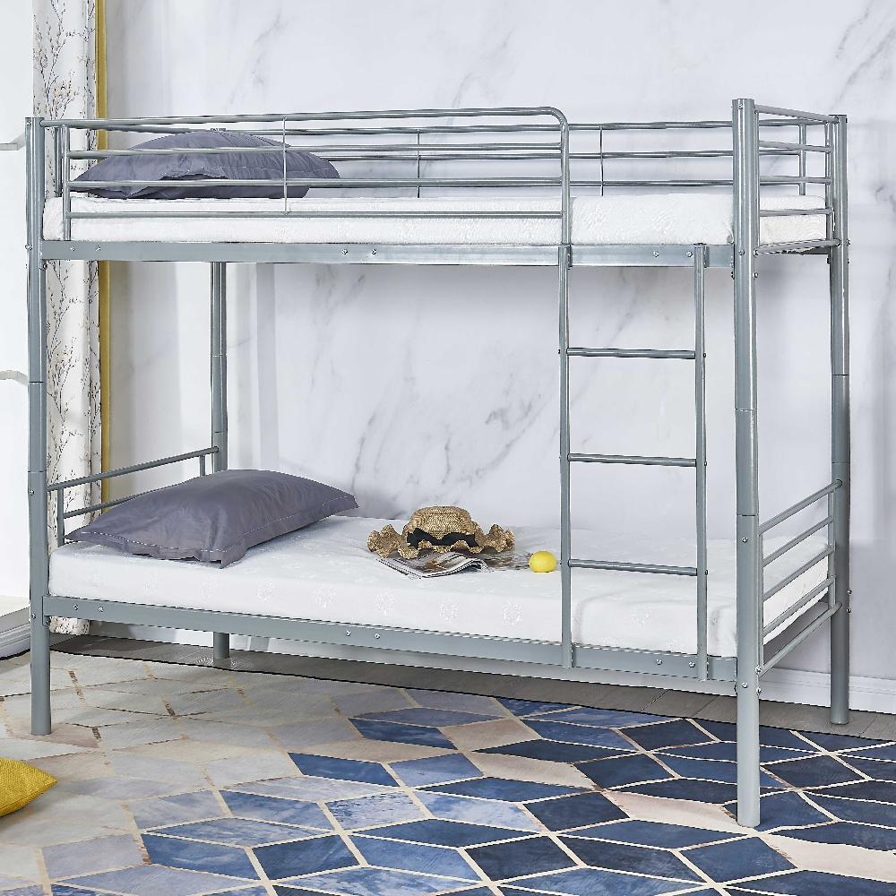 emob Stapelbed Dixie 90x200cm - metaal - mat grijs