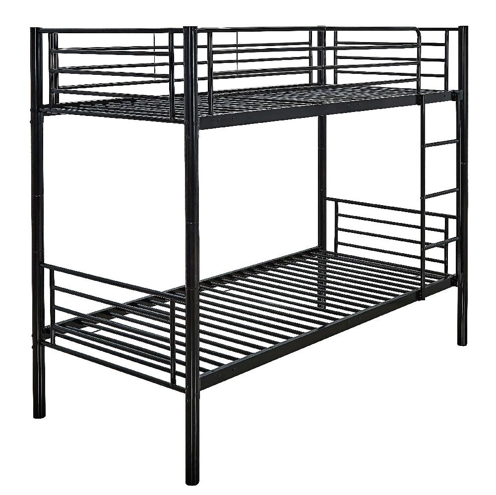 Emob Stapelbed Dixie 90x200cm - Metaal - Mat Zwart