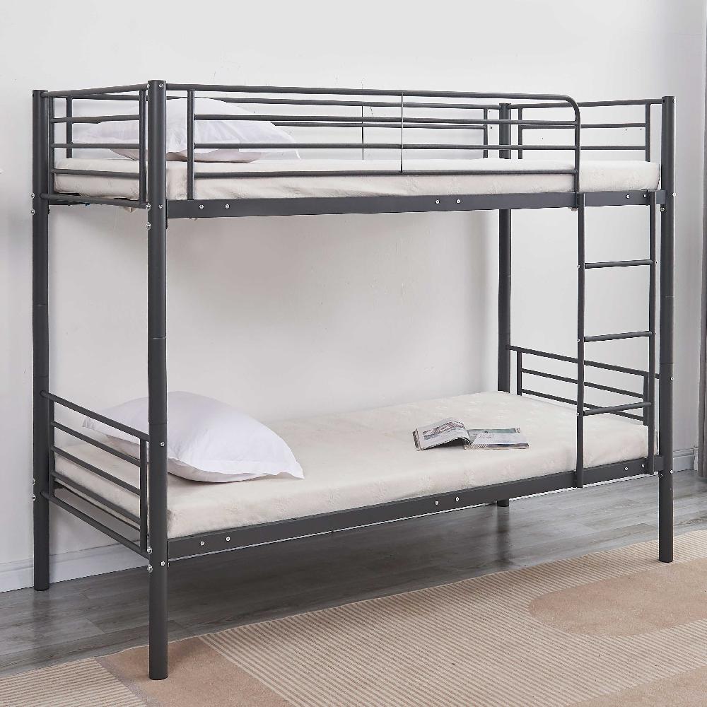 emob Stapelbed Dixie 90x200cm - metaal - mat zwart