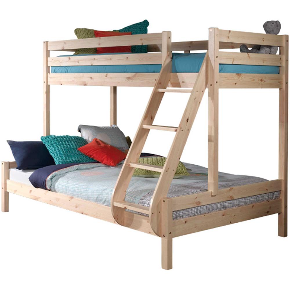 Emob Stapelbed Triple 3-persoons Hout - Dennenhout