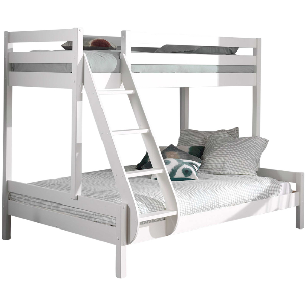 Emob Stapelbed Triple 3-persoons Hout - Wit