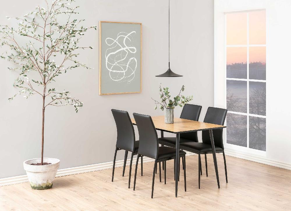 Emob Stoel Demir - Zwart Kunstleder