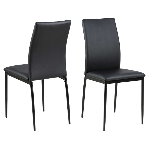 emob Stoel Demir - zwart kunstleder