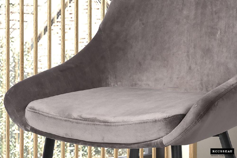 Emob Stoel Mirano Fluweel/metaal - Grijs