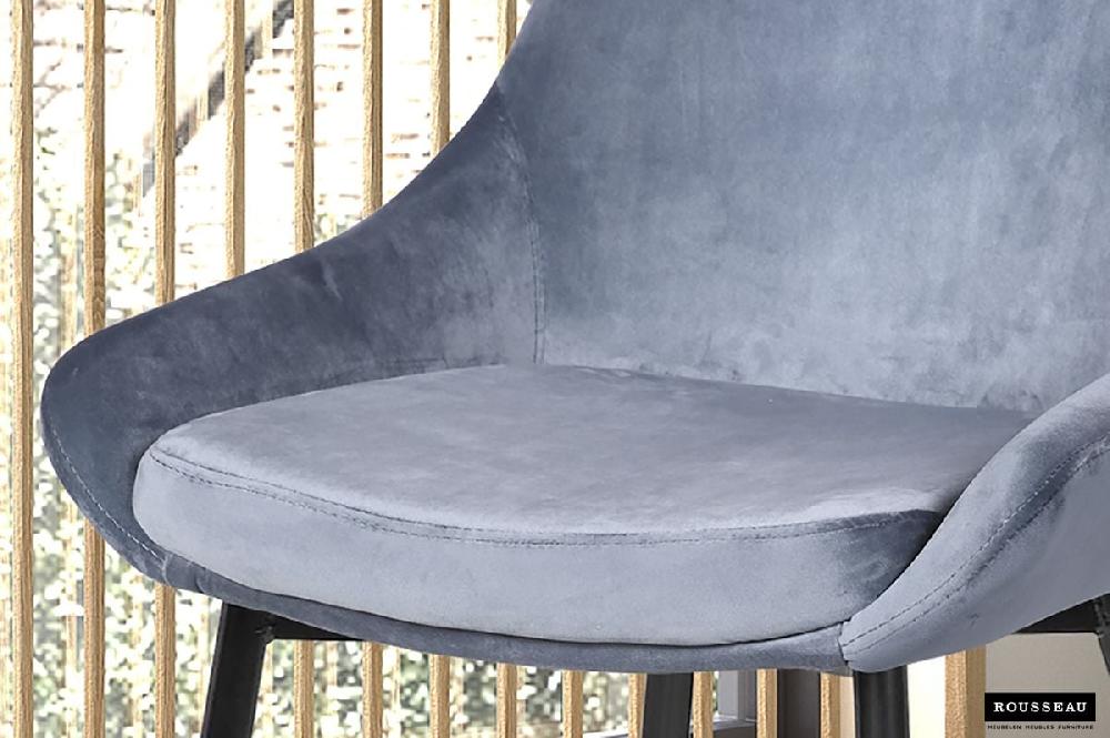 Emob Stoel Mirano Metaal/fluweel - Blauw