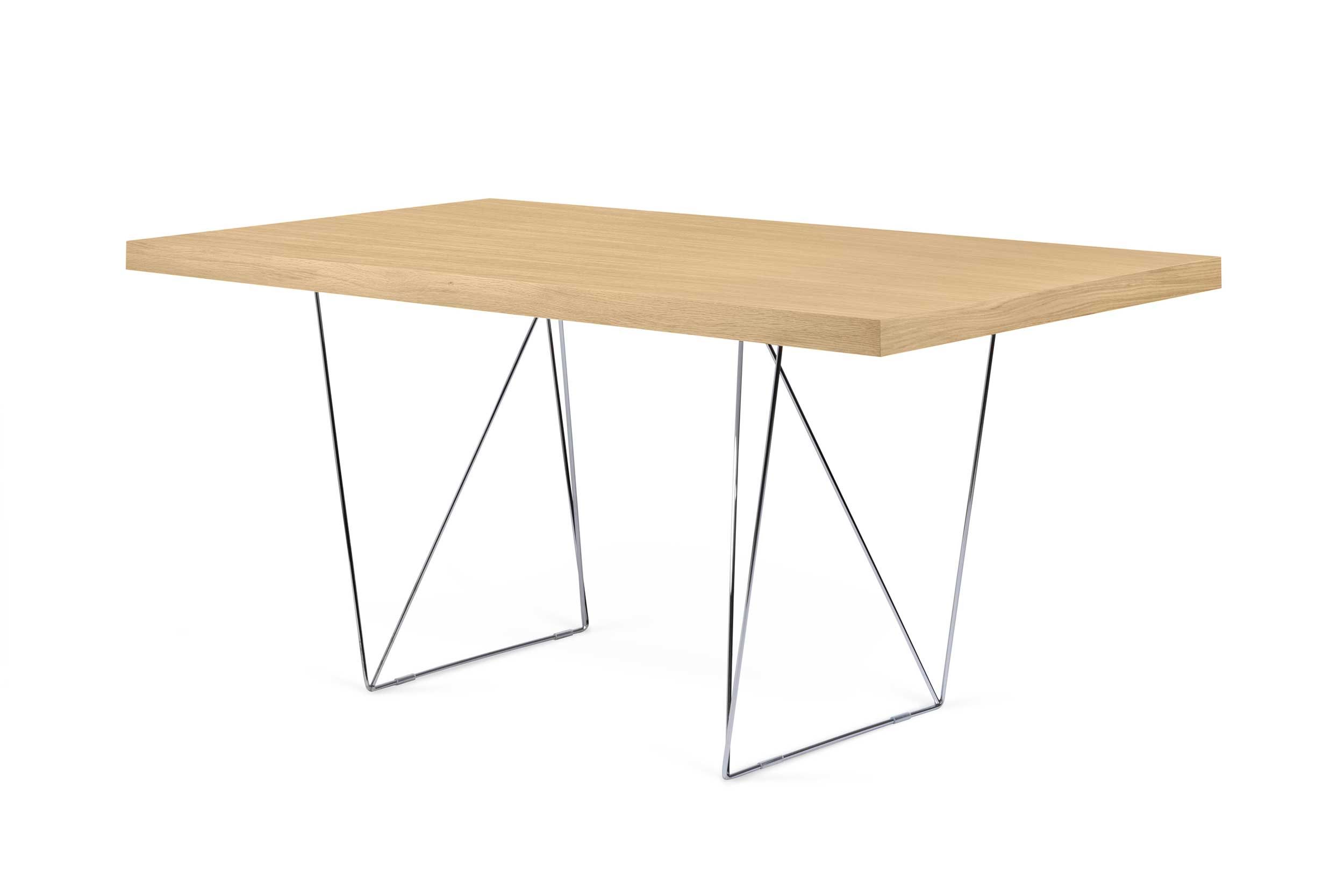 Emob Tafel / Bureau Multis 180cm - Eik/chroom