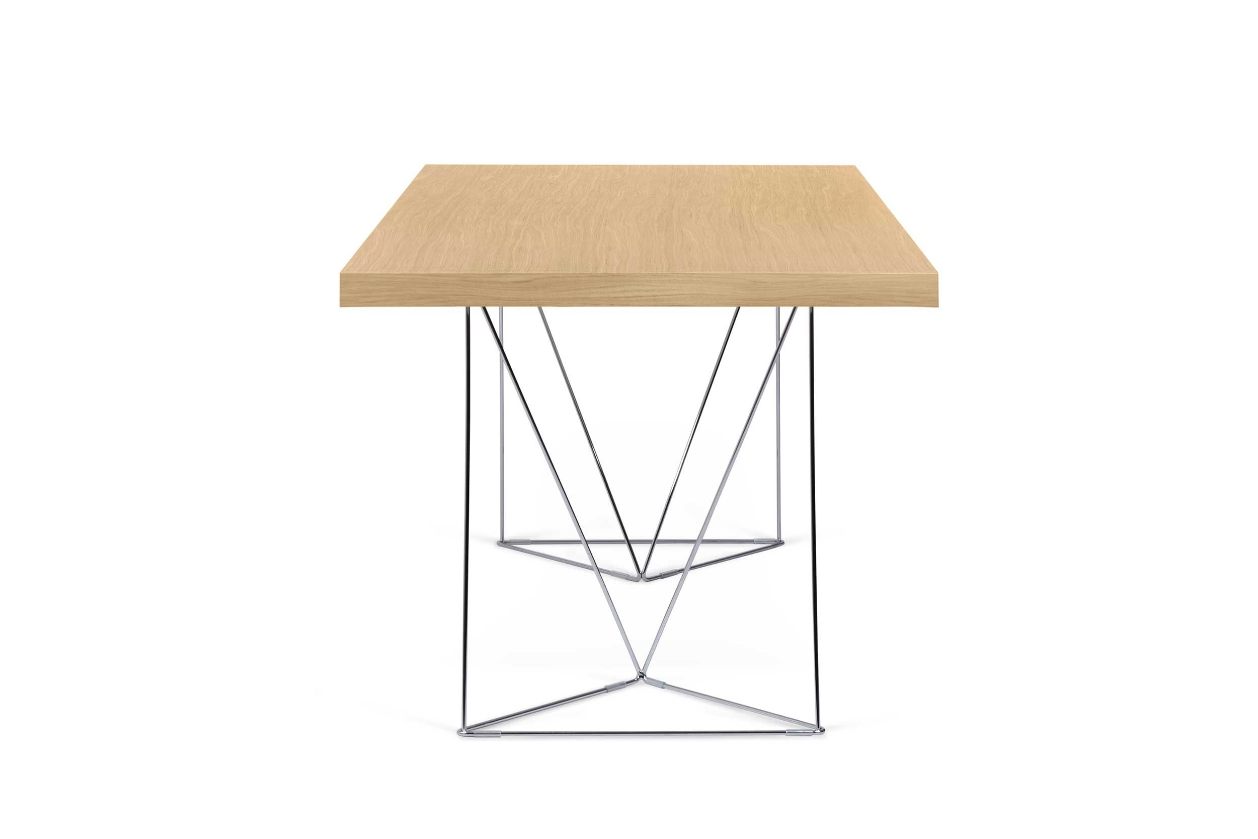 Emob Tafel / Bureau Multis 180cm - Eik/chroom