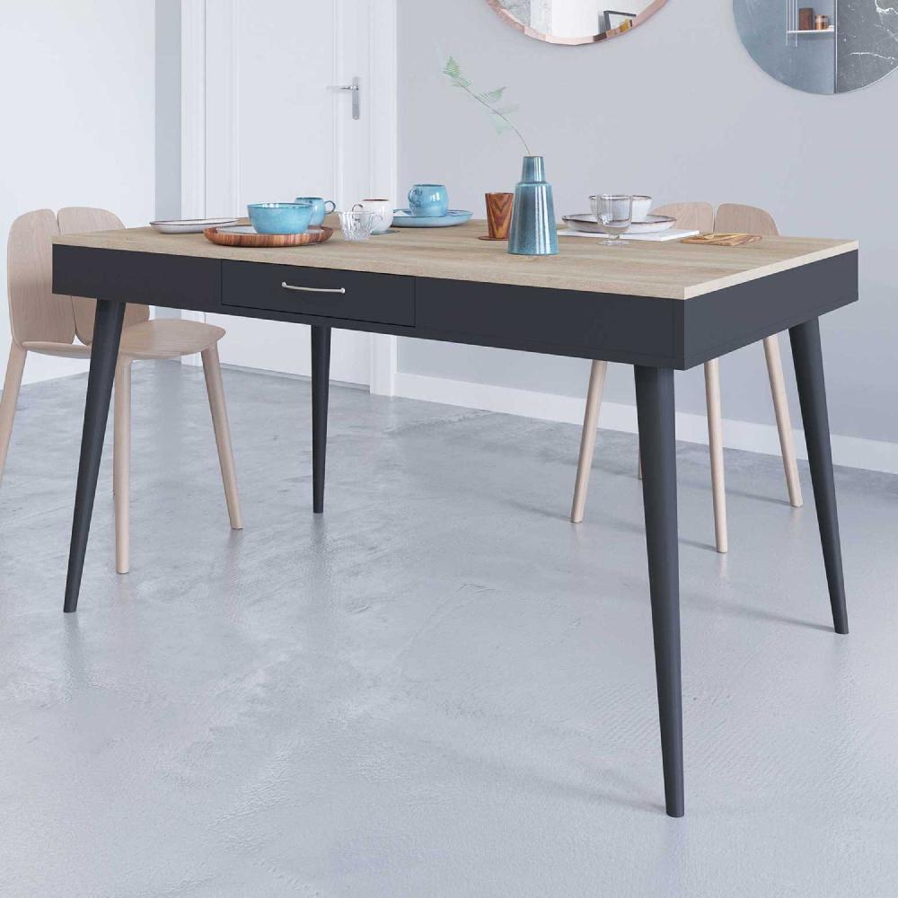 emob Tafel Horizon 134x85 - eik/zwart