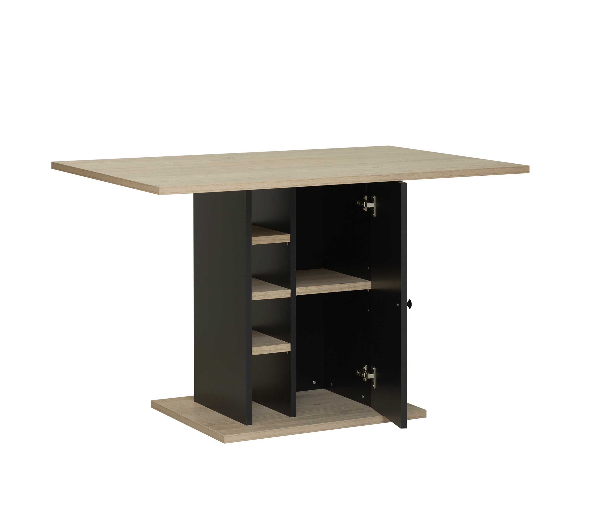 Emob Tafel Luke 120x80 Met Opbergruimte - Kastanje