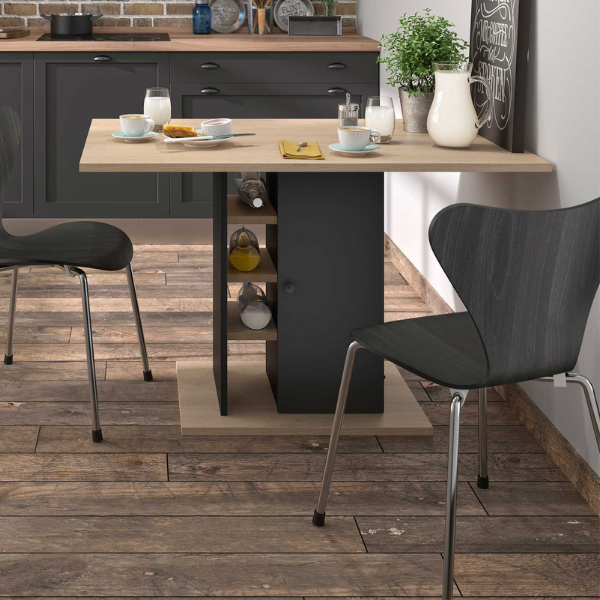 emob Tafel Luke 120x80 met opbergruimte - kastanje