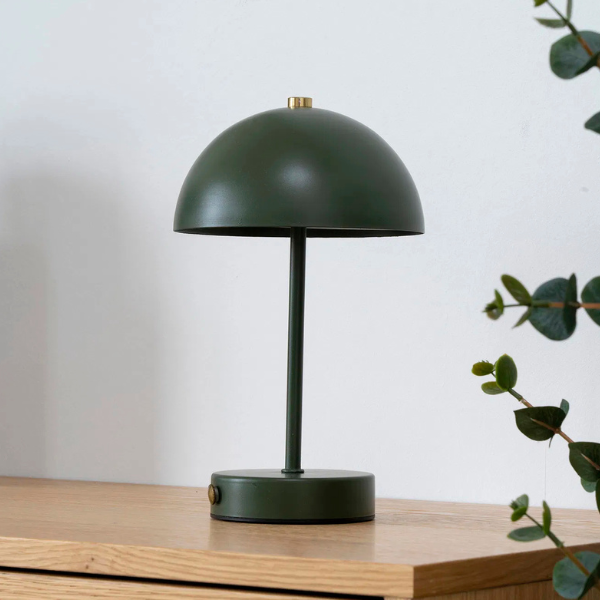 emob Tafellamp Holt - LED - oplaadbaar - groen metaal