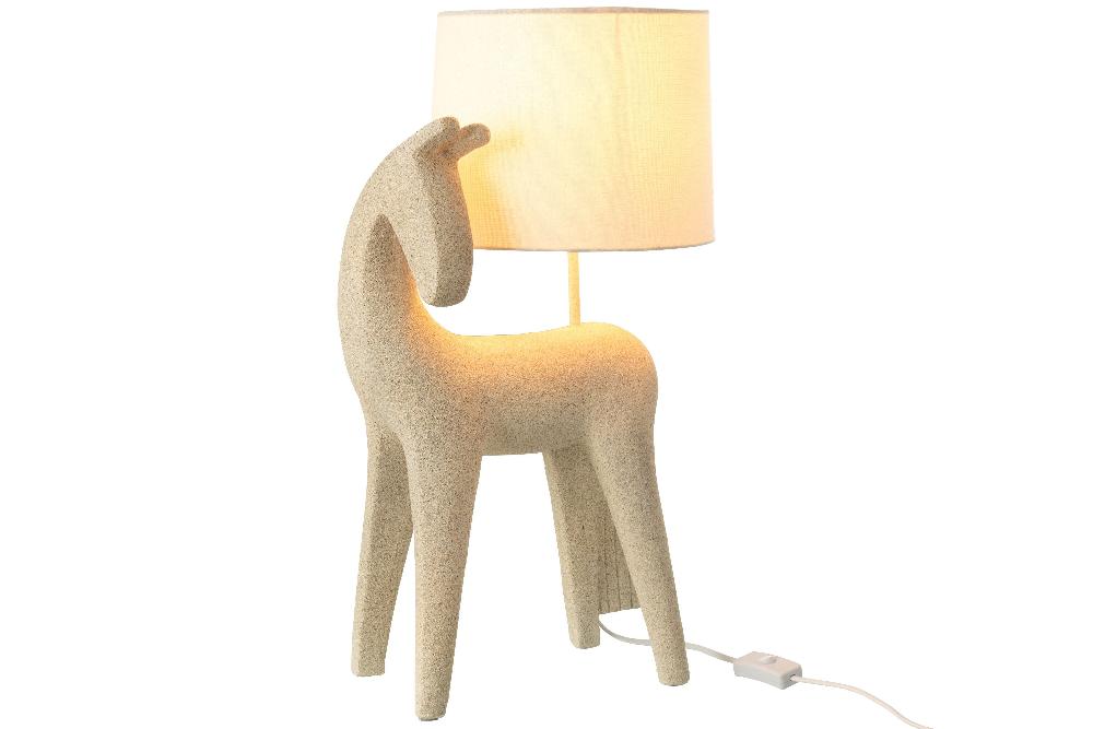 Emob Tafellamp Paard Modern Resine Beige