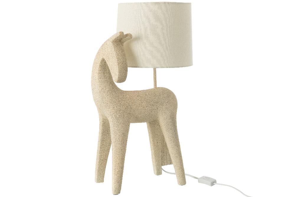 emob Tafellamp paard modern resine beige