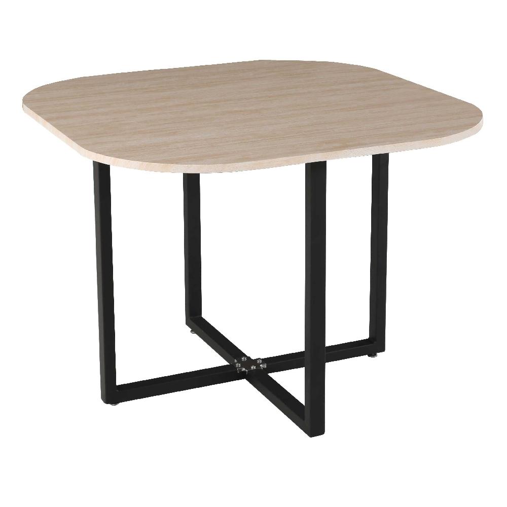 Emob Tafelset Biaritz 4 Stoelen - Houtdecor/grijs