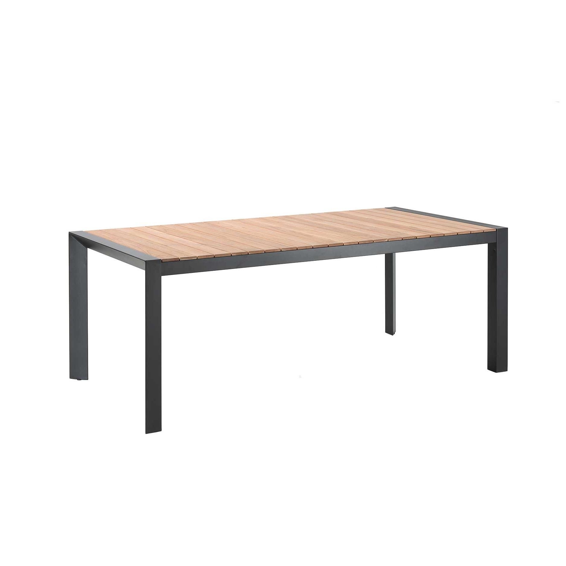 Emob Tuintafel August - Zwart/teak