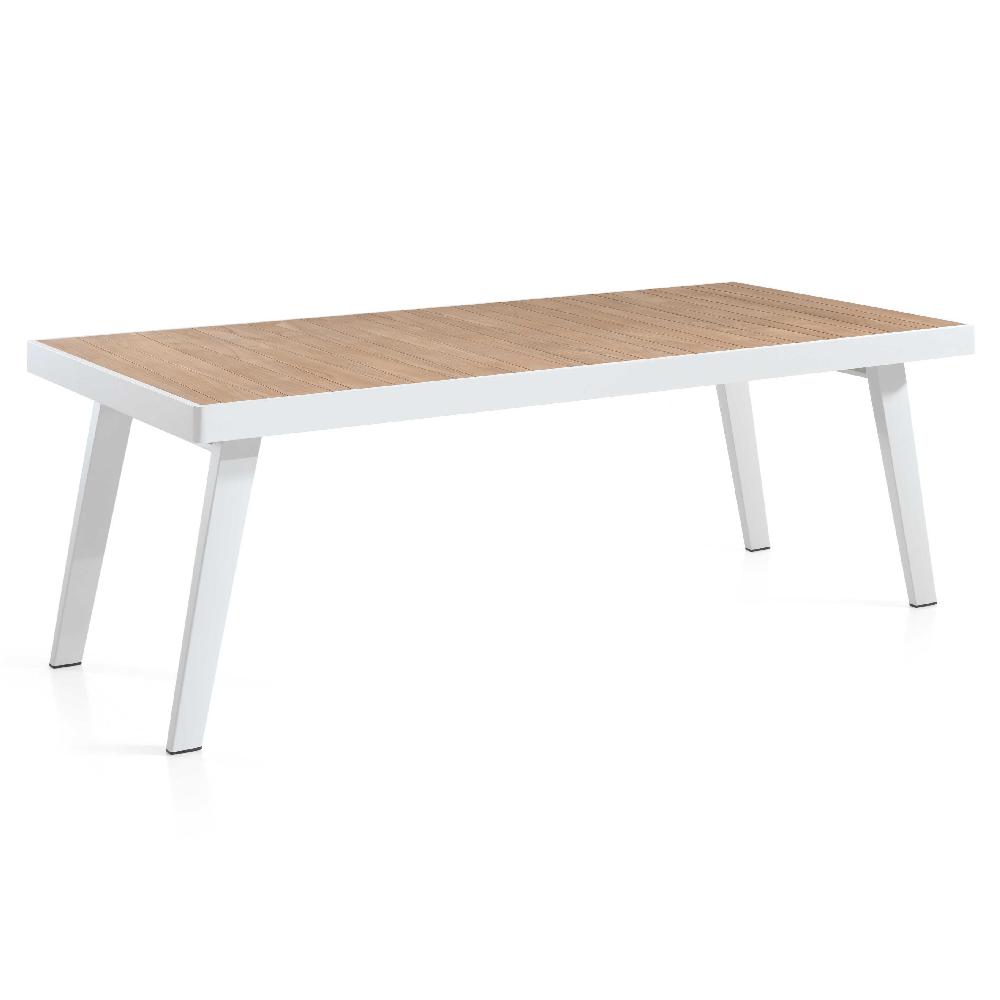 Emob Tuintafel Corsica 220cm - Wit/teak