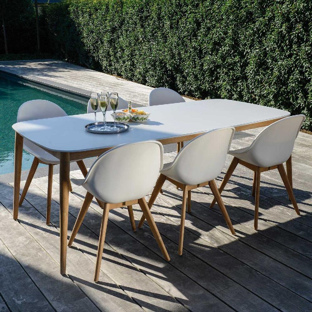 Emob Tuintafel Helsinki 213x100 - Wit