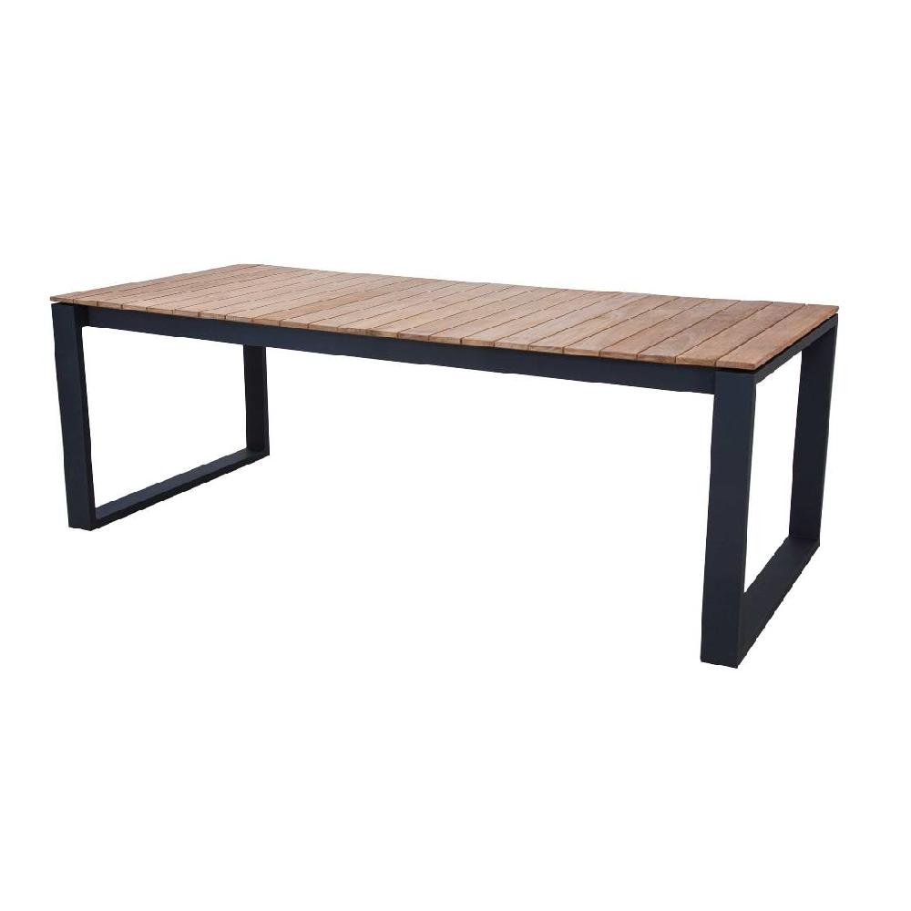 emob Tuintafel Matisse 220x100 - zwart/teak