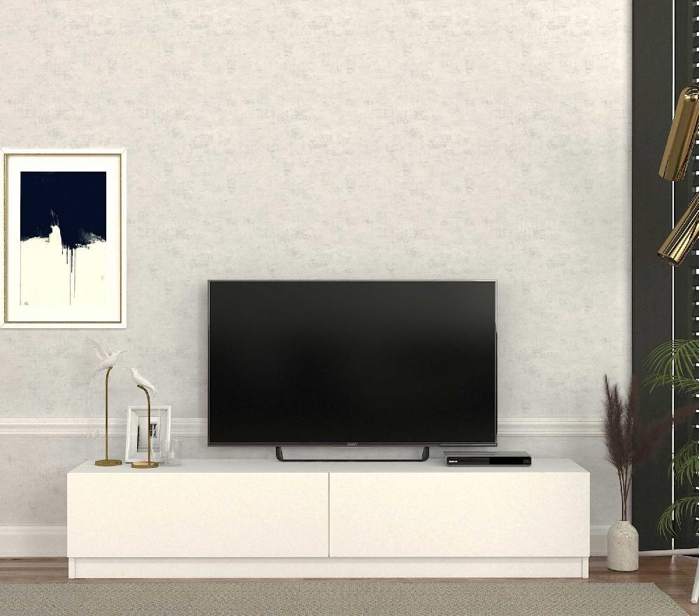 Emob TV-meubel Hank - 160x31x33cm - 2 Deuren - Wit