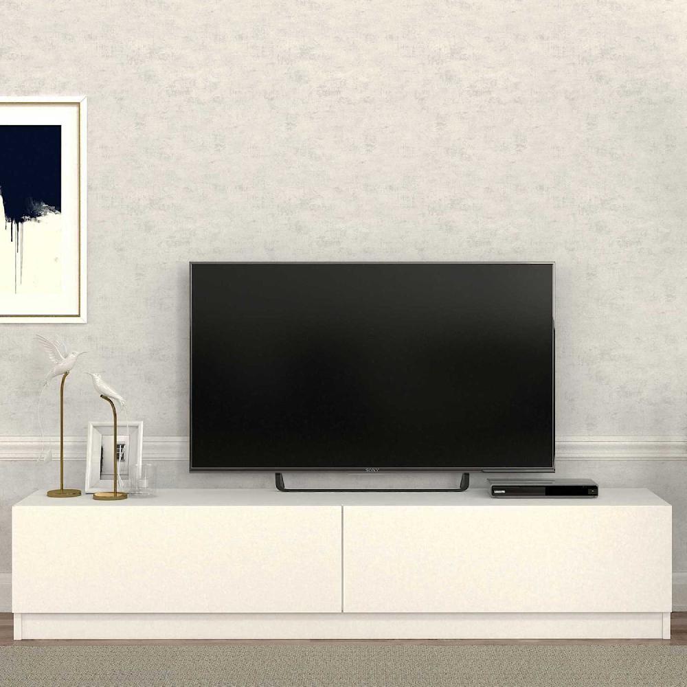 emob TV-meubel Hank - 160x31x33cm - 2 deuren - wit