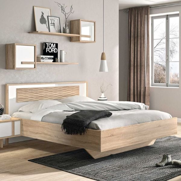 emob Tweepersoonsbed Alto 180x200 - sonoma eik