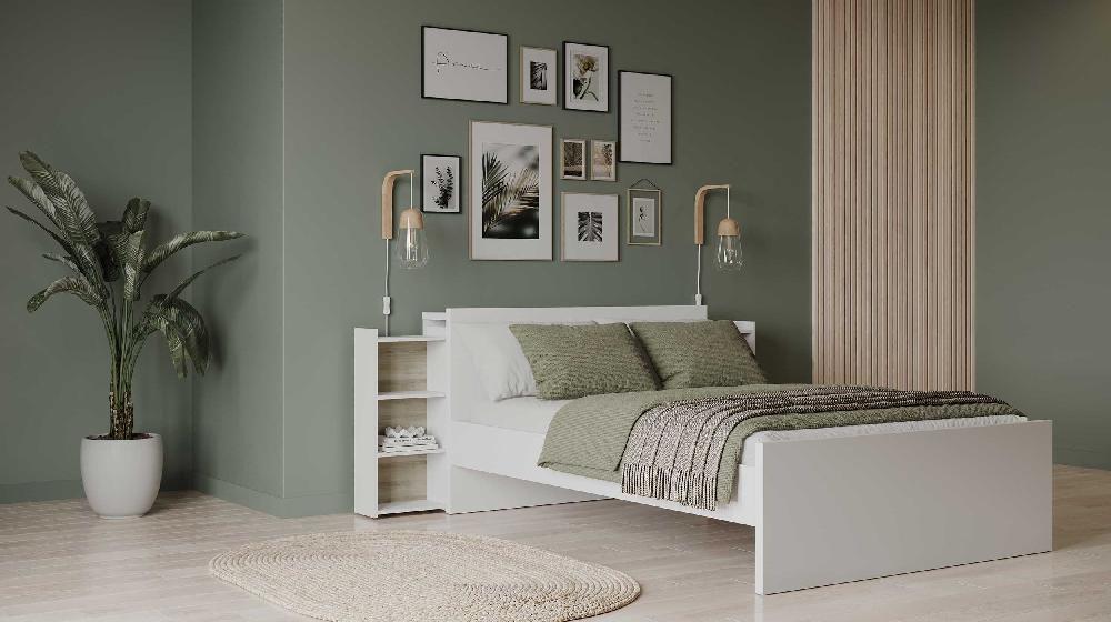 Emob Tweepersoonsbed Clyde - 140x190/200cm - Wit