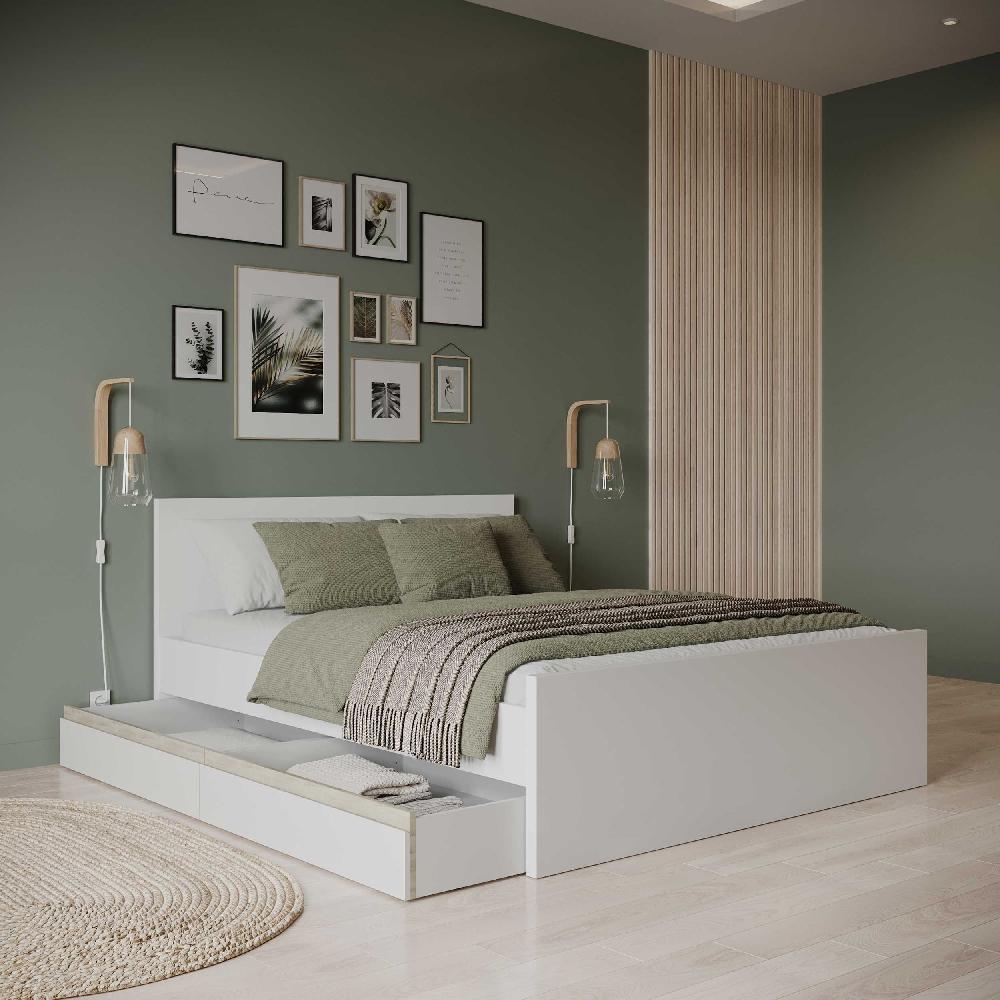 Emob Tweepersoonsbed Clyde - 160x200cm - Wit