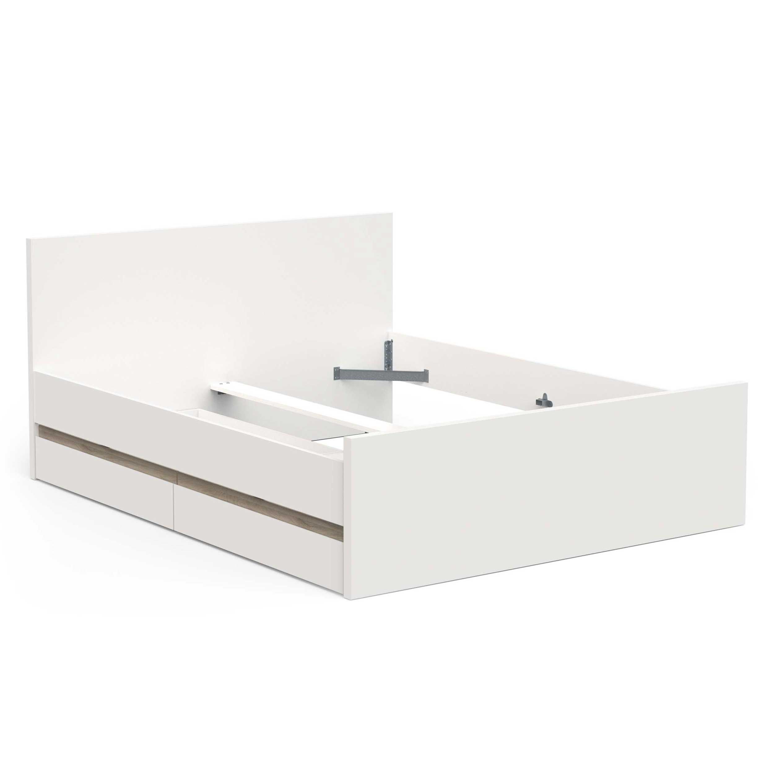 Emob Tweepersoonsbed Clyde - 160x200cm - Wit